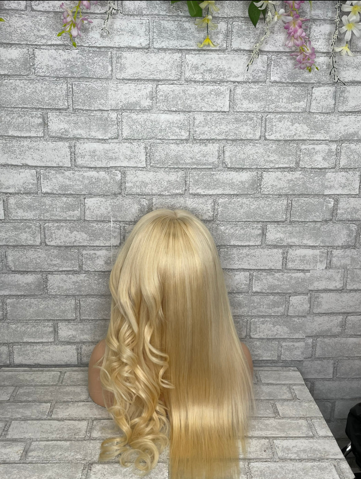 Ashley -24 inch 613 human hair frontal lace wig