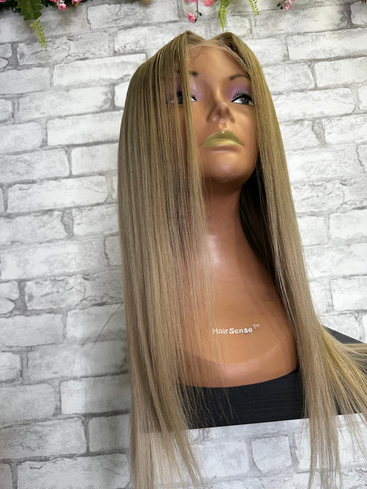 24 inch ash blonde wig