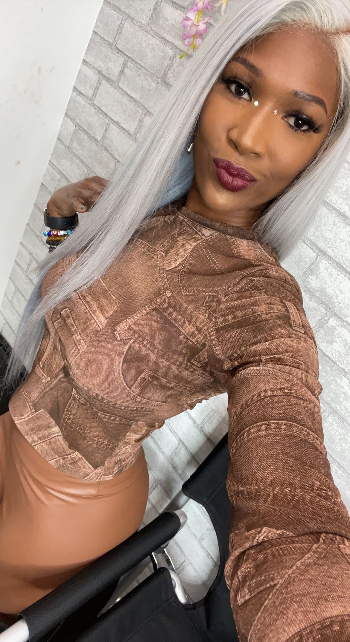 Storm -30 inch lace closure glueless 4x4 silver gray colored wig