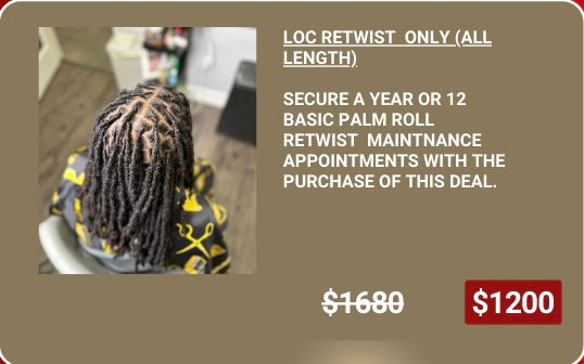 Loc Retwist & Two strands Package deal