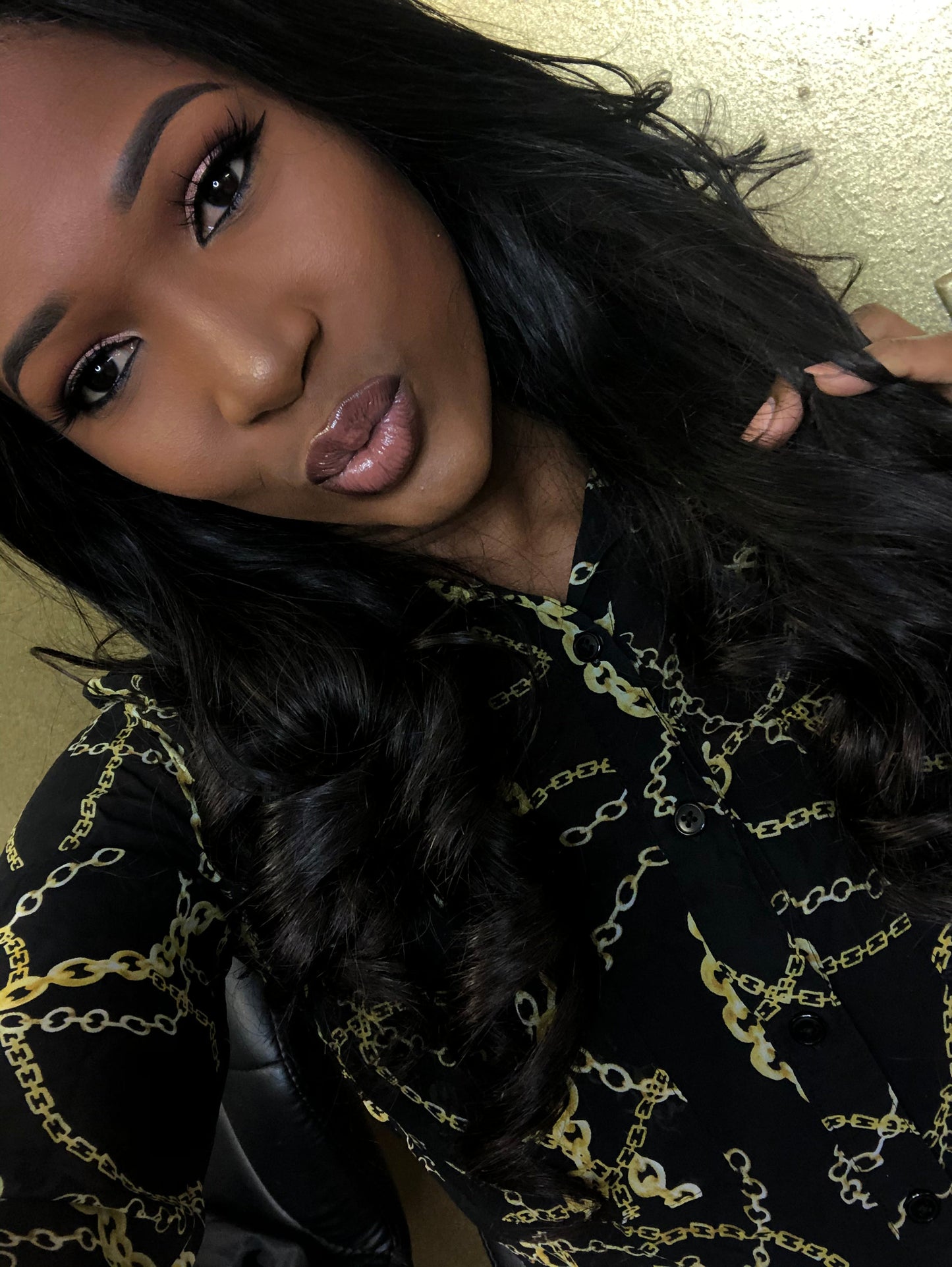 22 Inch 100% Human Hair Full Frontal Glueless Wig
