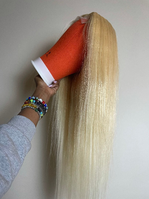 Storm -30 inch lace closure glueless 4x4 silver gray colored wig