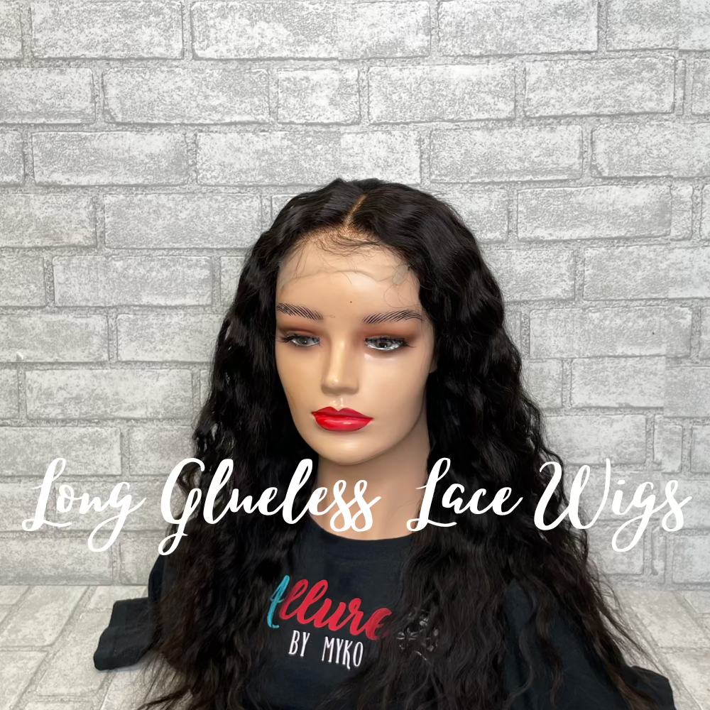 Long glueless lace wigs