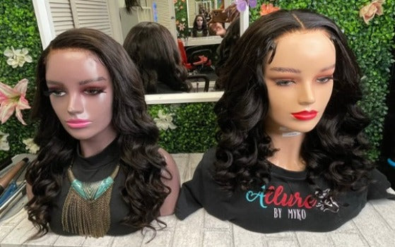 Aida 16 inch glueless 4x4 closure glueless wig AllureMyKo