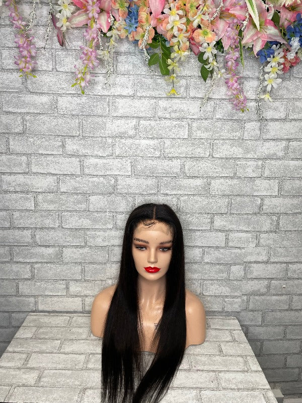 Cincinnati custom straight black wig