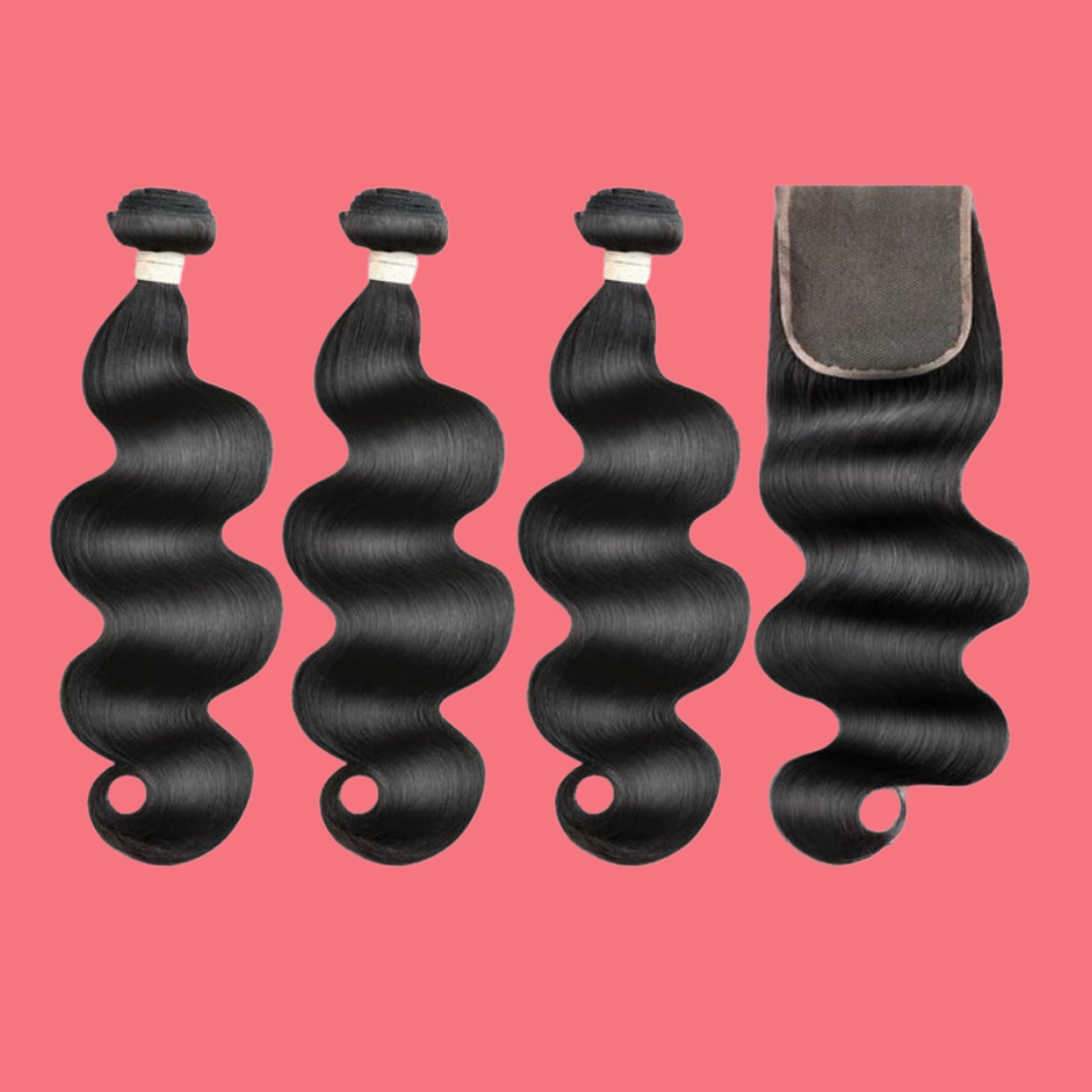 100% Human bodywave 4x4 closure