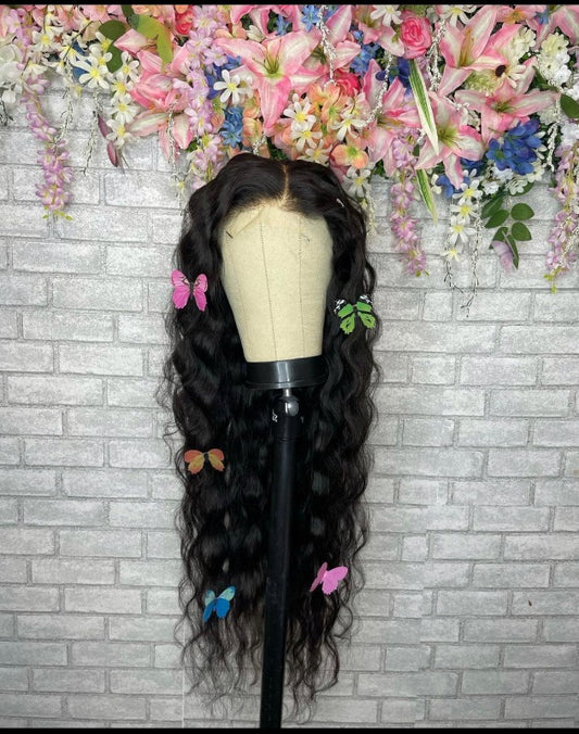 virgin lace closure wig for sale 
