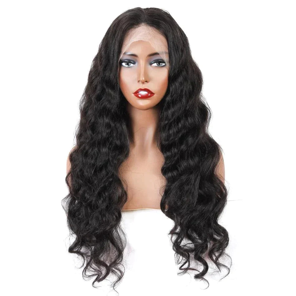28 Inch 100% Human Hair Full Frontal Glueless Wig